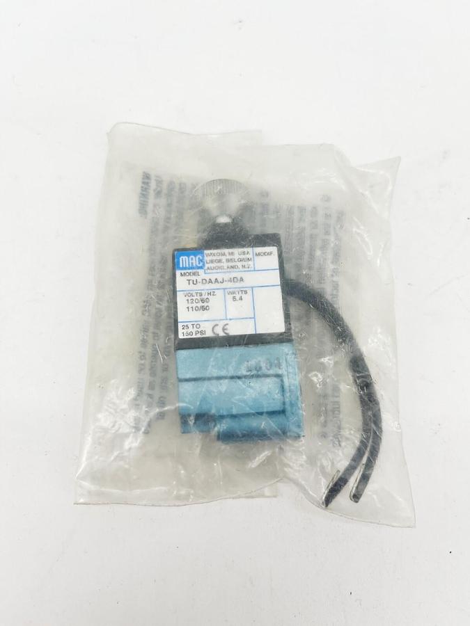 New MAC Valves TU-DAAJ-4DA Solenoid Valve 110/120V 5.4W 25-150PSI