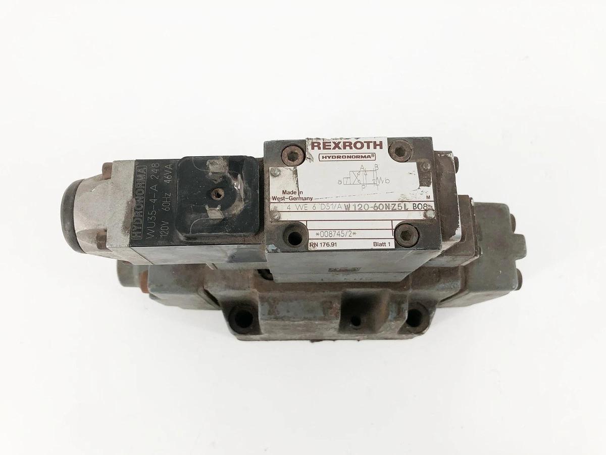 Used Rexroth 4 WEH 16 C50/6AW12060NS2 Z5L/B08 Valve 4 WE 6 D51/A W120-60NZ5L B08