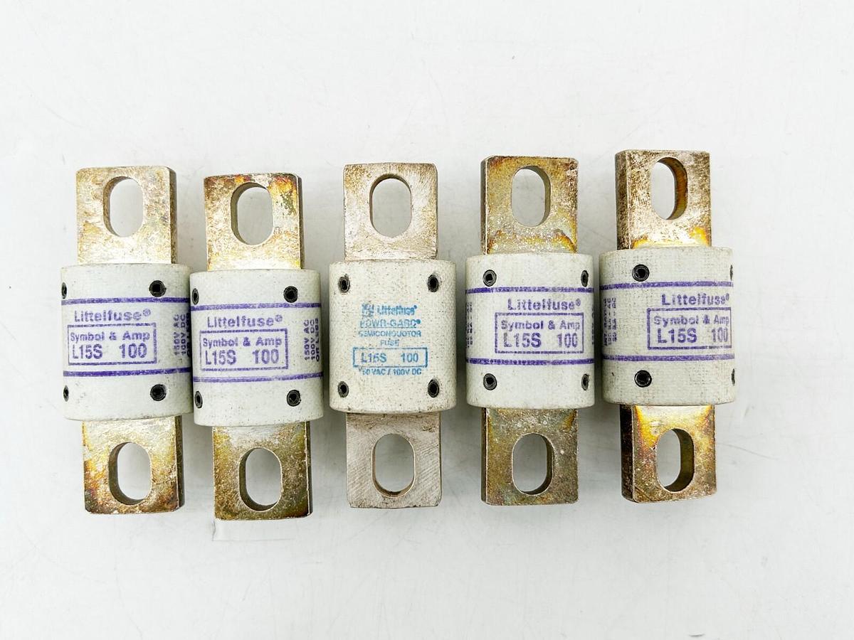 New Lot of 5 Littelfuse L15S100 Fast Acting Semiconductor Fuse 100A 150V
