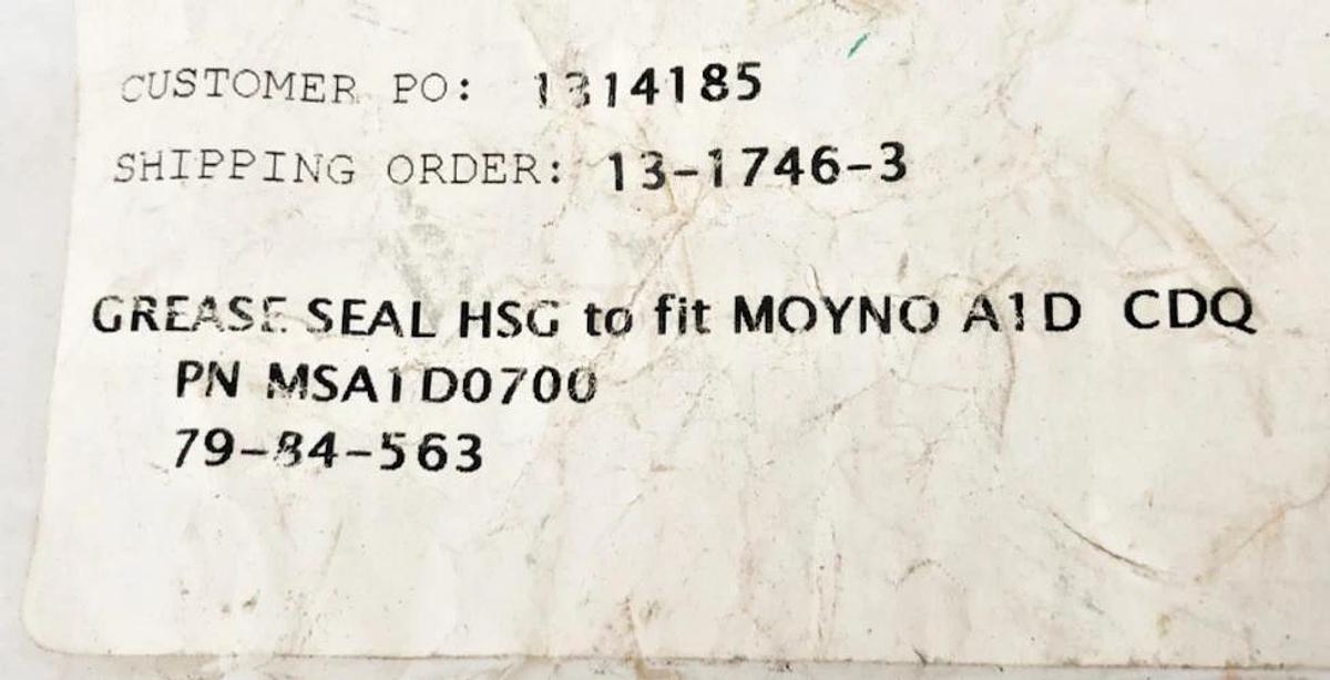 New Moyno MS A1D0700 Grease Seal HSG for A1D CDQ - No Box