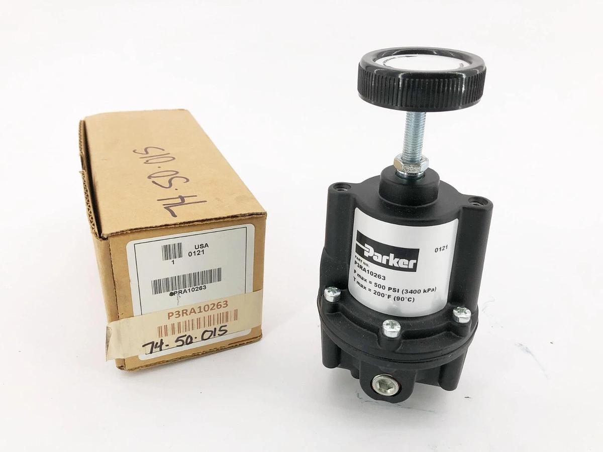 New Parker P3RA10263 Precision Regulator 2-150psi 3/8" NPT 500psi Max