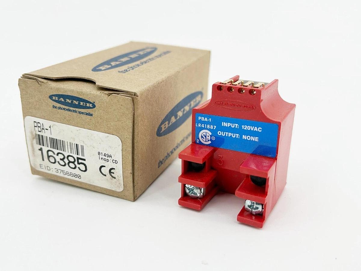 New Banner Engineering PBA-1 Wire Power Block 105-130VAC 16385