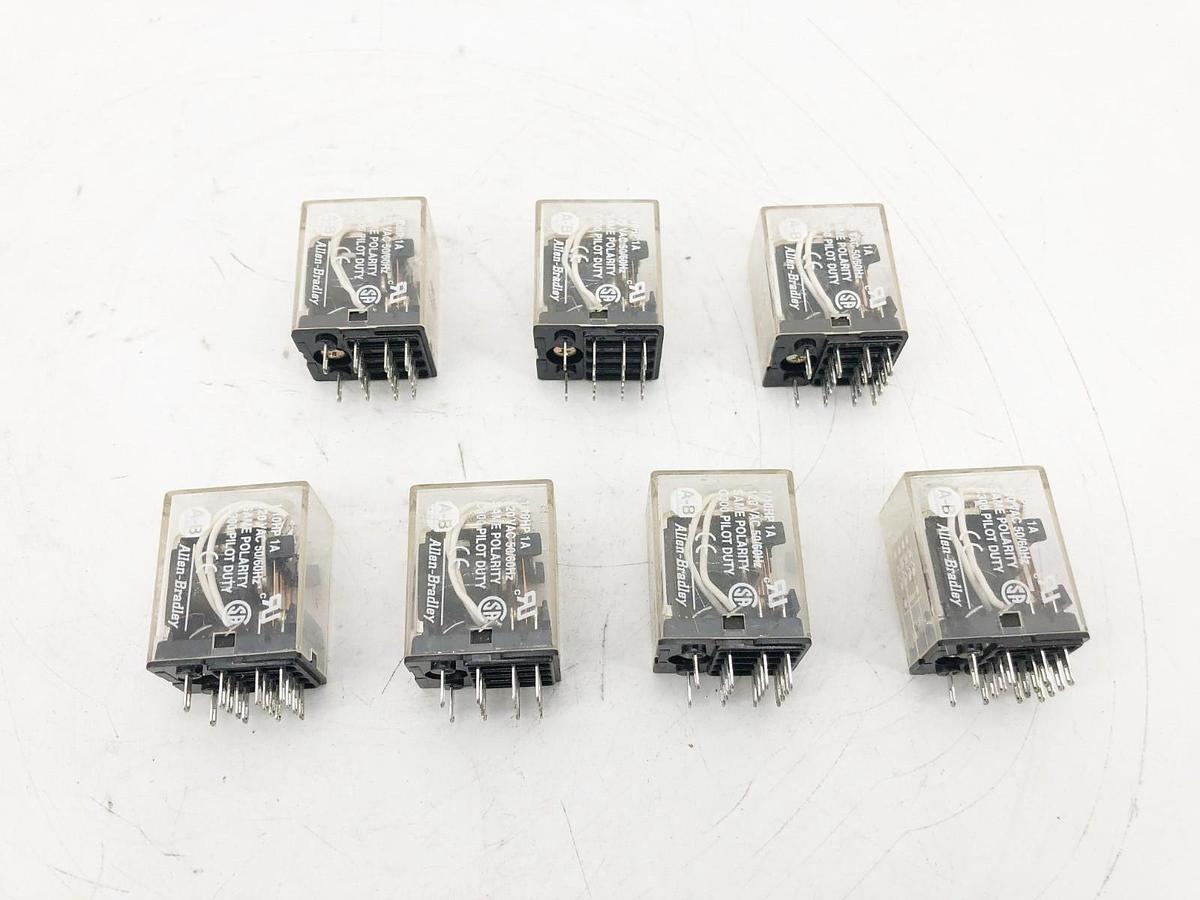 Used Lot of 7 Allen Bradley 700-HC54Z24 Ser. B Relays 24VDC