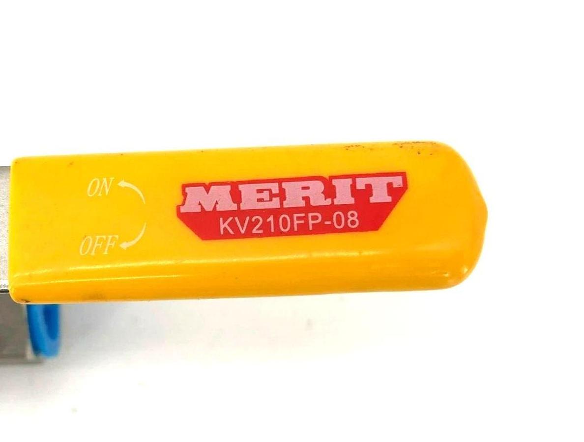 New Merit KV210FP-08 Ball Valve, 1/2" NPT, Stainless Steel, Full Port, 1000lb.
