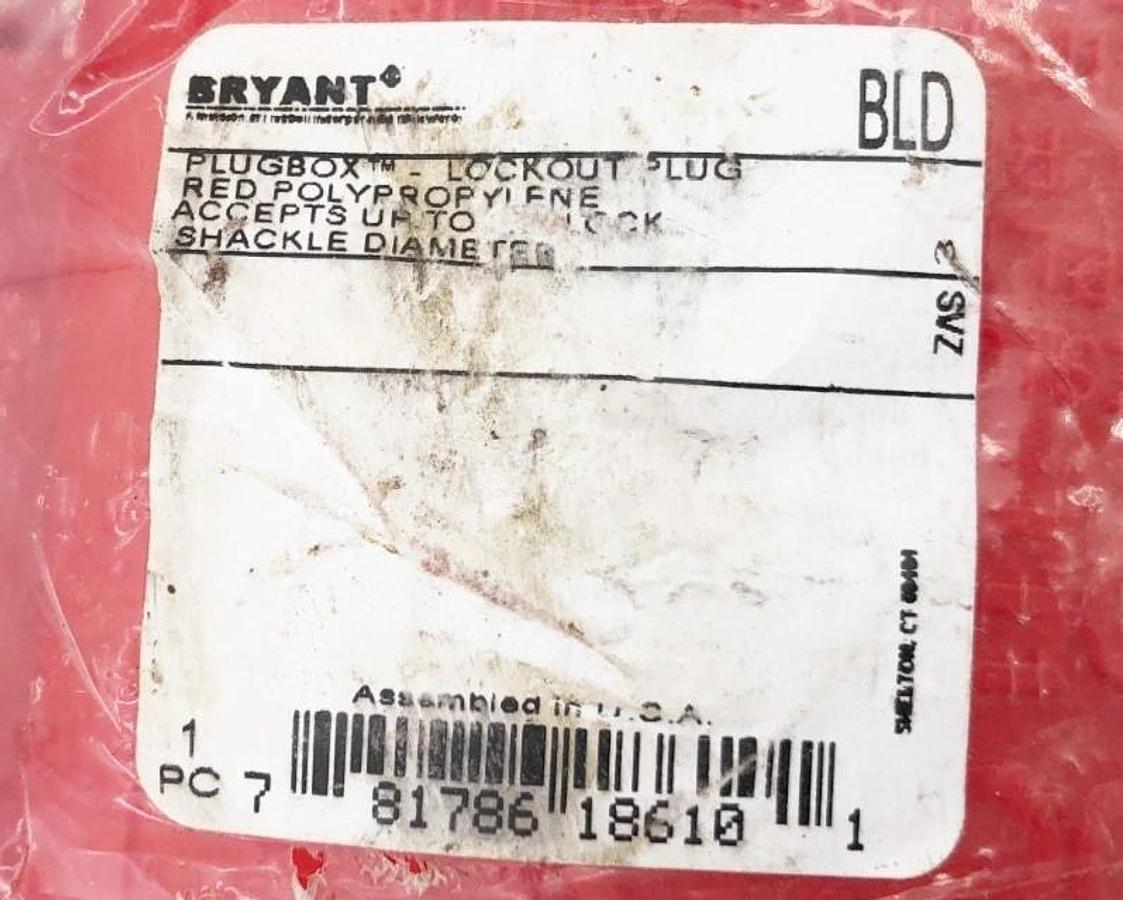 New Bryant BLD Plug Lockout Device Red