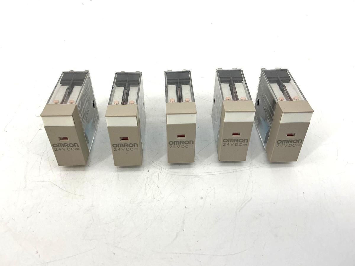 Used Lot of 5 Omron G2R-2-S DC24 Power Relay 2-Pole 8-Pin 5A 250VAC Coil 24VDC