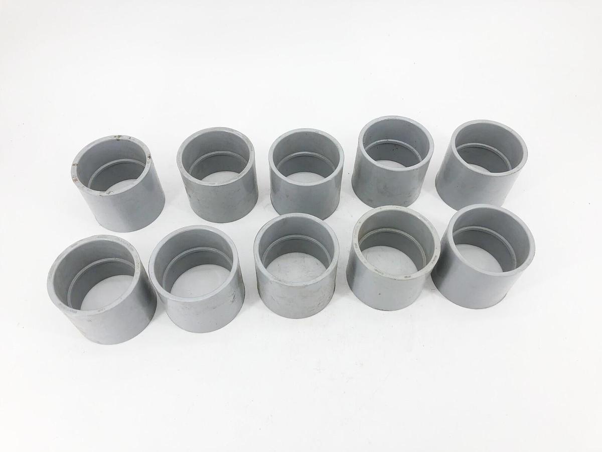 Lot of 10 New Kraloy CP20 Rigid Conduit Couplings 2" PVC