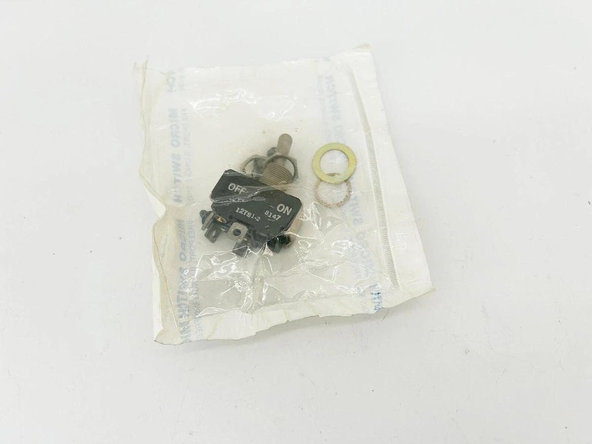 Lot of 2 New Honeywell Micro Switch 12TS1-2 Toggle Switches, 15A 125/250/277 VAC
