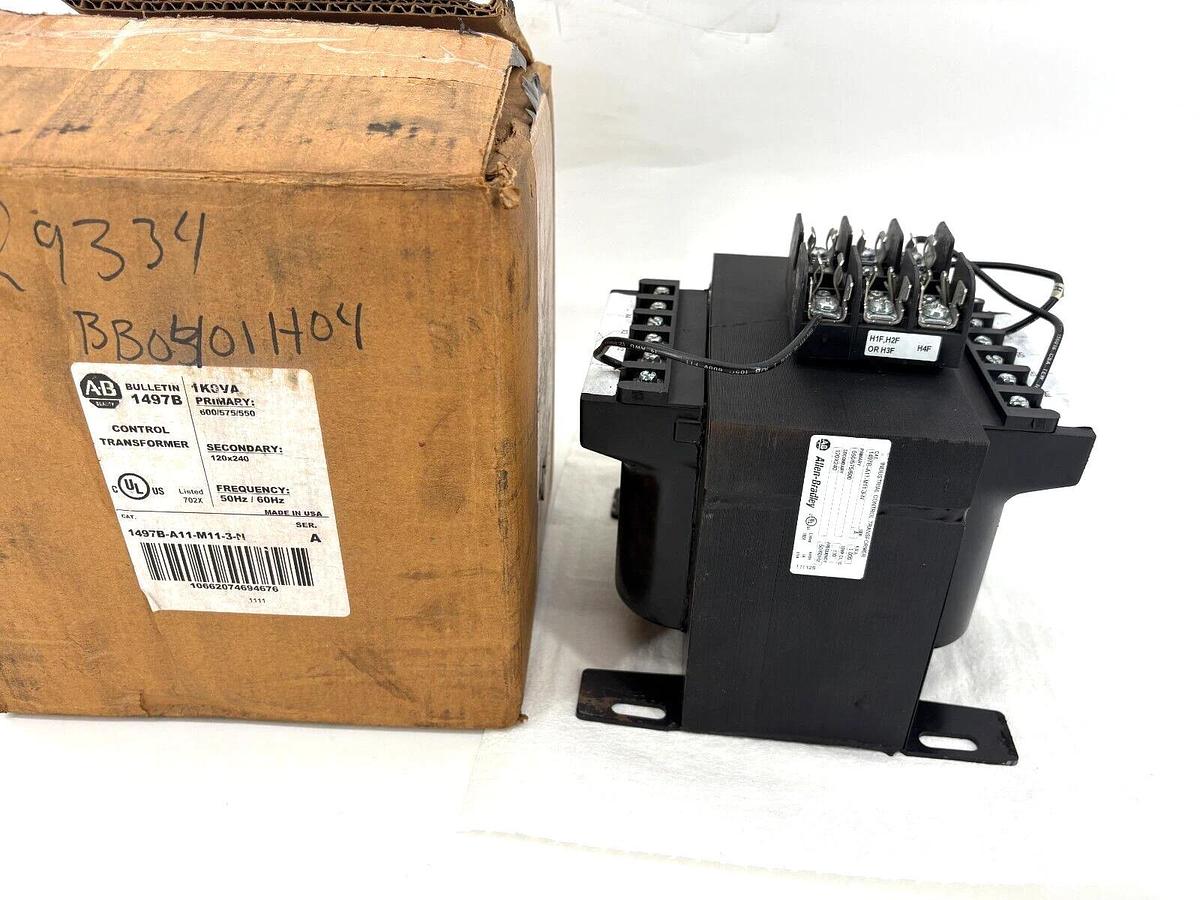 Allen Bradley 1497B-A11-M11-3-N Transformer 1KVA Pri. 600/575/550 Sec. 120x240