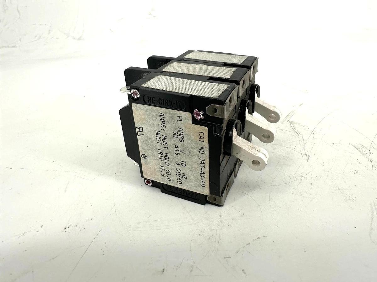 New Heinemann JA3-A3-AD Circuit Breaker 3P 50/60HZ 30A 415V - No Box