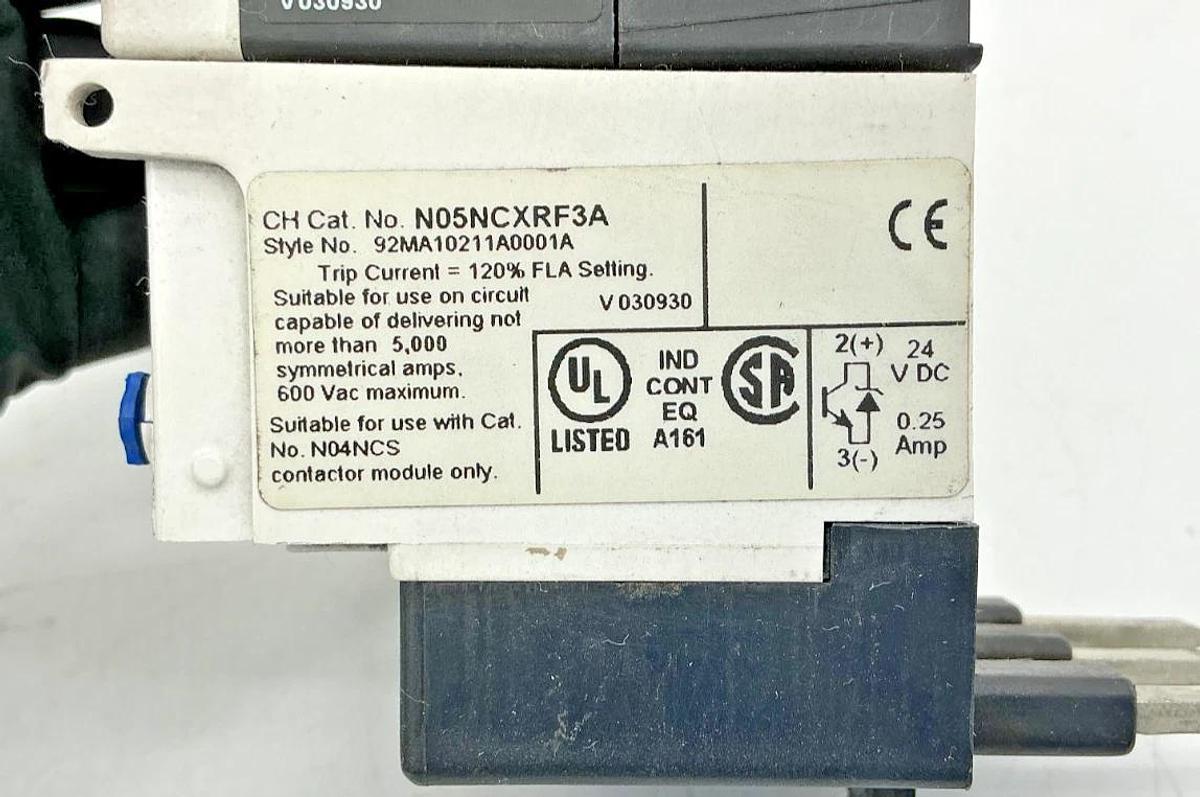 Used Eaton Cutler-Hammer N101CS1F3A Starter 3P 27A 24V SS OVLD N04NCS1X3N N05NCXRF3A