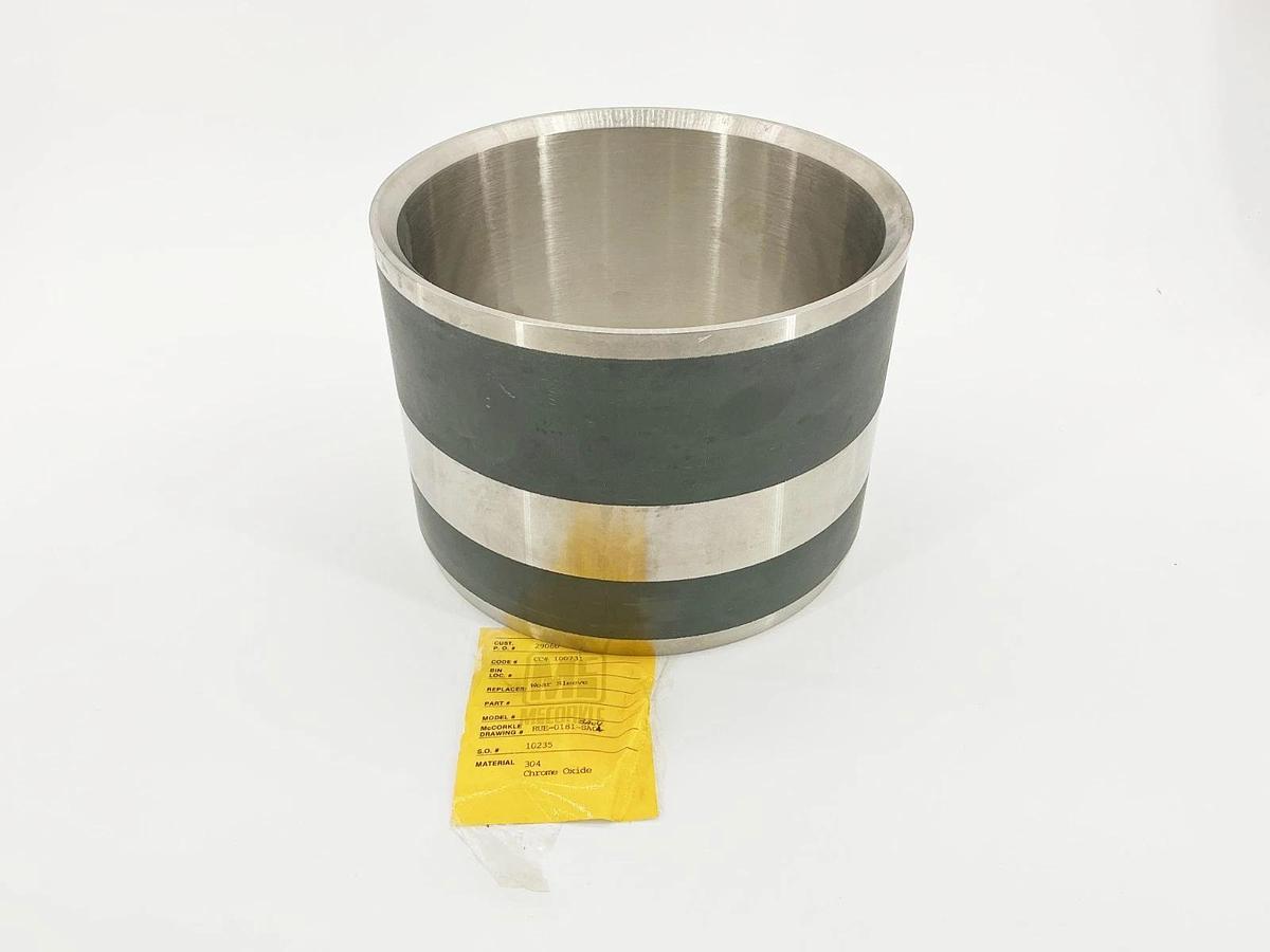 New McCorkle RUE-0181-SA04 Wear Sleeve 304 Chrome Oxide Plated