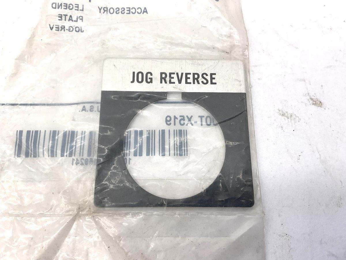 Lot of 5 New Allen Bradley 800T-X519 Ser A Legend Plate Jog-Reverse Accessory