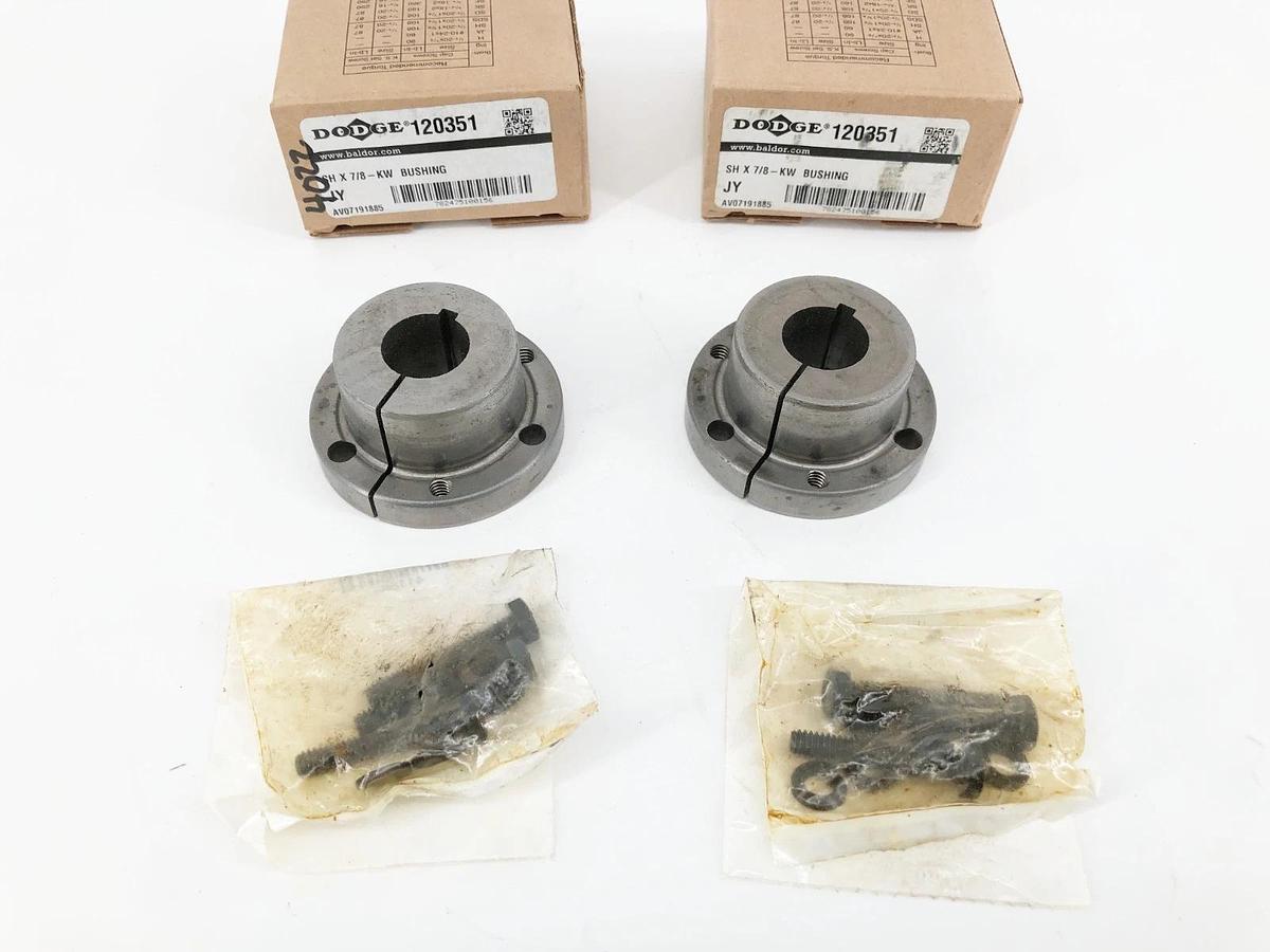 Lot of 2 New Dodge SH X 7/8-KW Bushings 7/8" Bore 120351