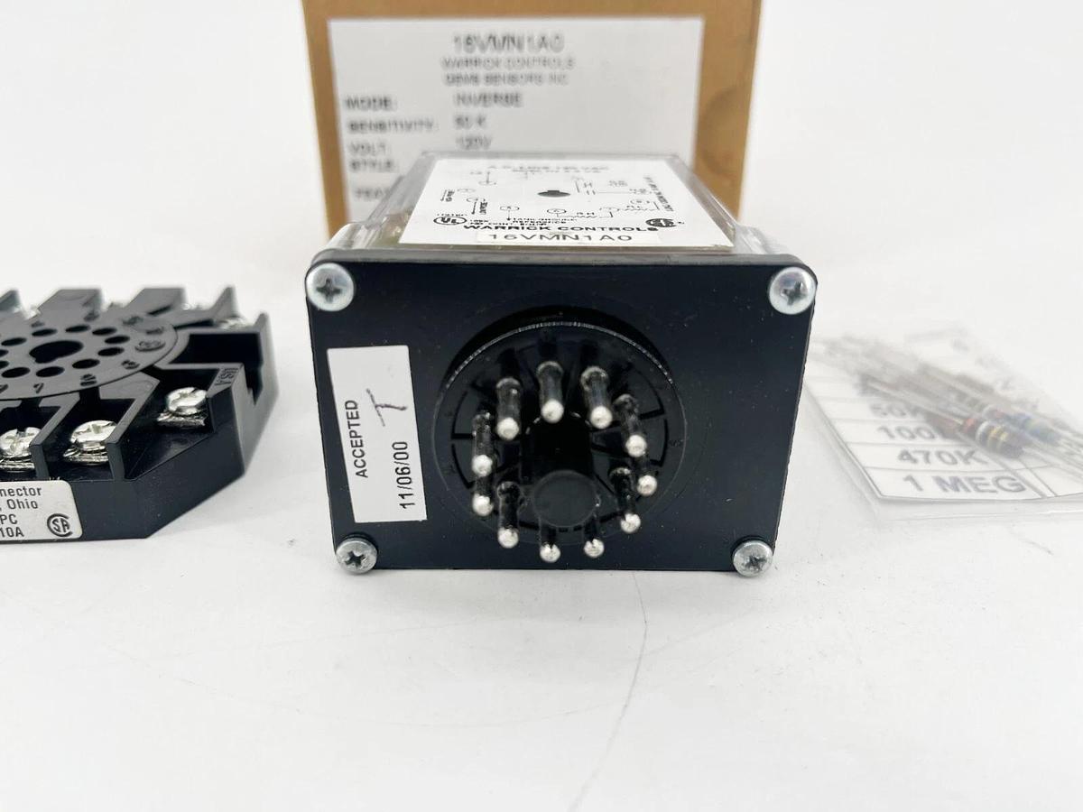 New GEMS Warrick Controls 16VMN1A0 Plug-In Relay Kit 120V 11-Pin Inverse Mode