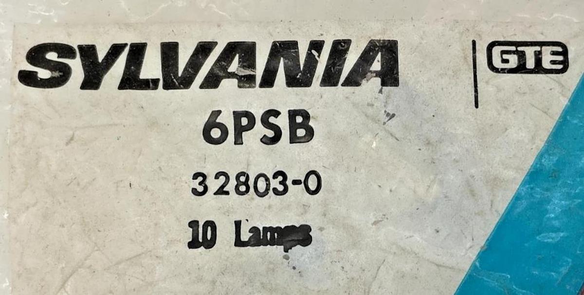 Bag of 10 New GTE Sylvania 6PSB Miniature Lamps Fluorescent Bulbs 32803-0