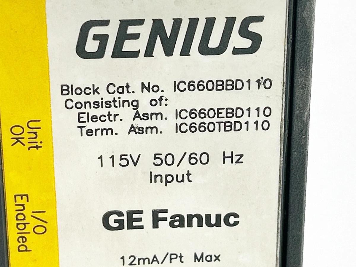 Used GE Fanuc IC660EBD110K I/O Module 16 Circuit 115V 50/60Hz