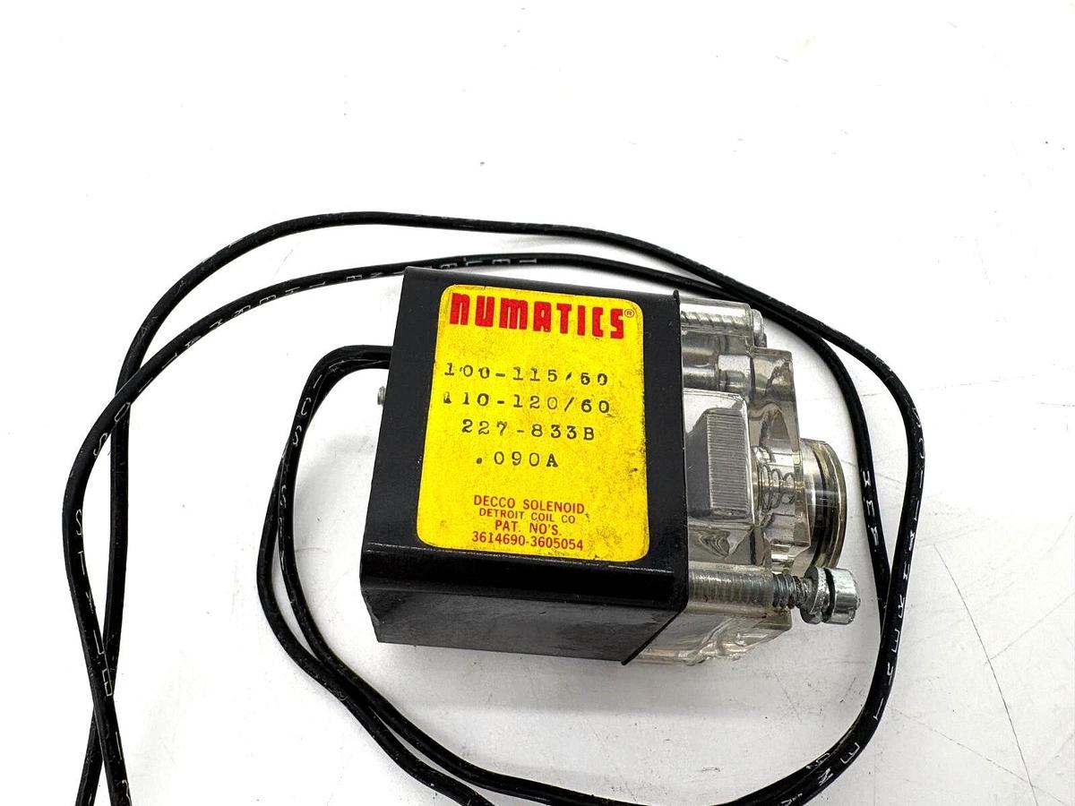 New Numatics 227-833B Solenoid Coil 110/120V - No Box