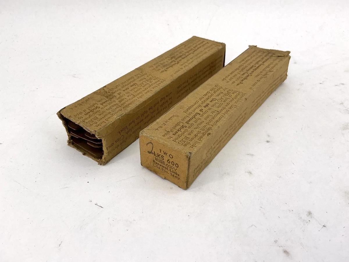 Lot of 2 Box New Bussmann LKS-600 Renewal Links Superlag 600V QTY 2 Per Box