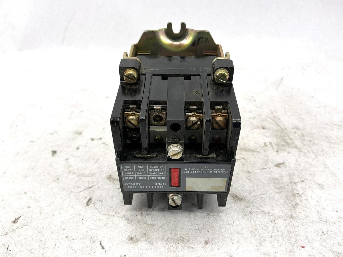 Used Allen Bradley 700-N400A1 Series C Relay 60A w/ 84AB86 110/120V 50/60HZ