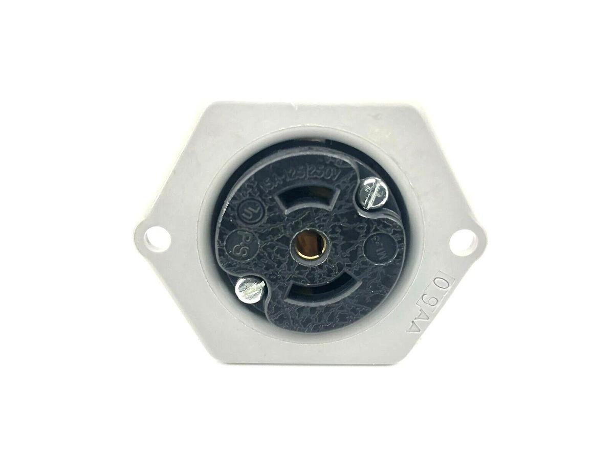 Lot of 2 New P&S ML314 Lock Flanged Midget Outlets 3P3W 15A 125/250