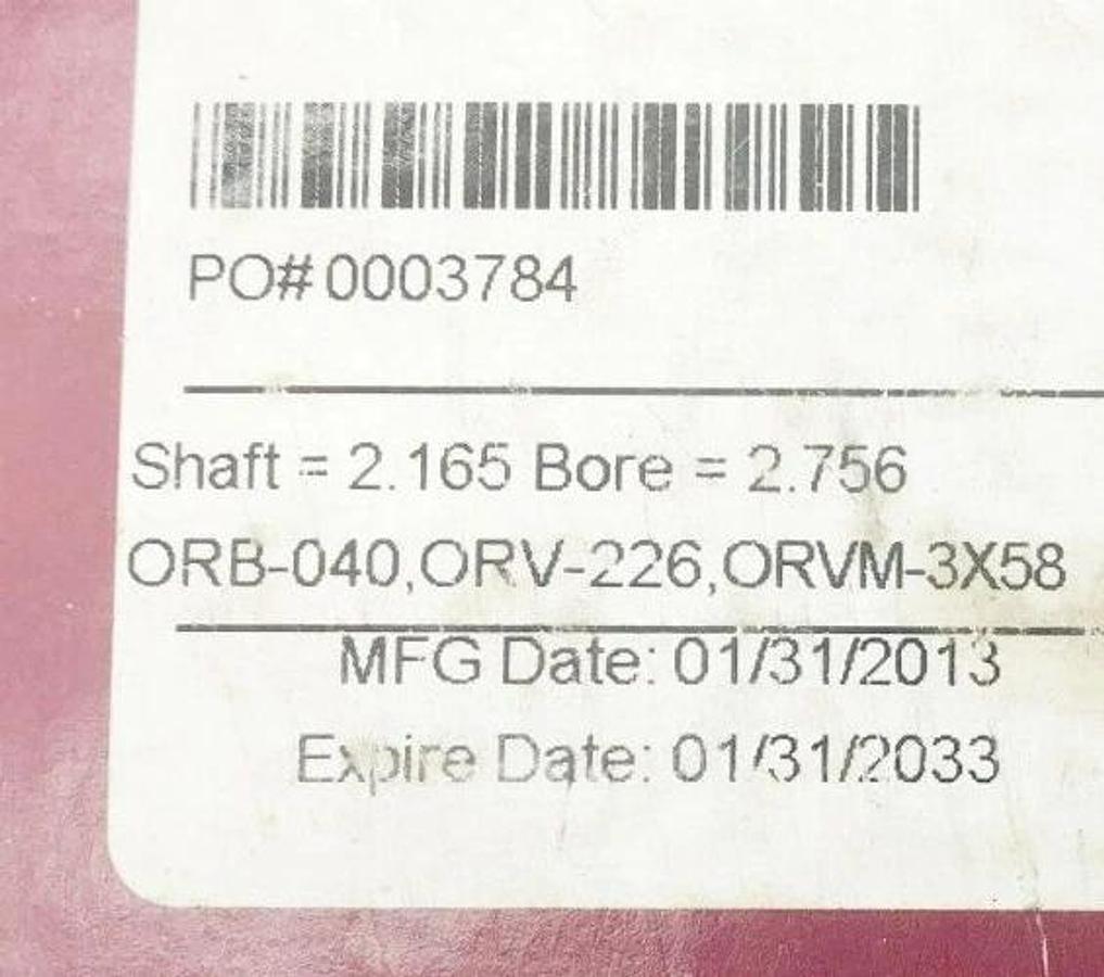 New Inpro/Seal 1001-A-59231-0 Bearing Isolator 2.165" Shaft 2.756" Bore