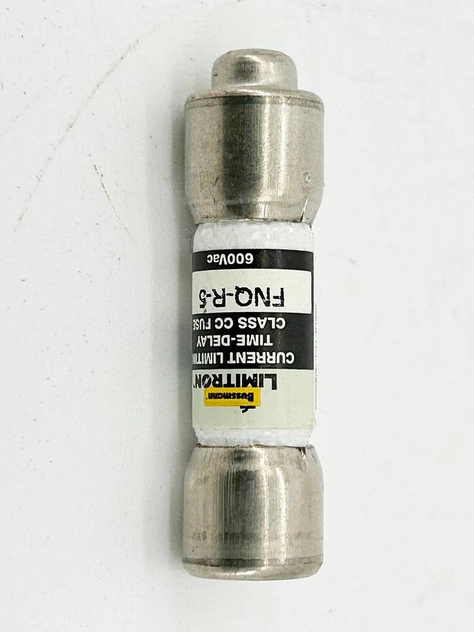 New Lot of 6 Bussmann FNQ-R-5 Time Delay Fuse 5A 500VAC