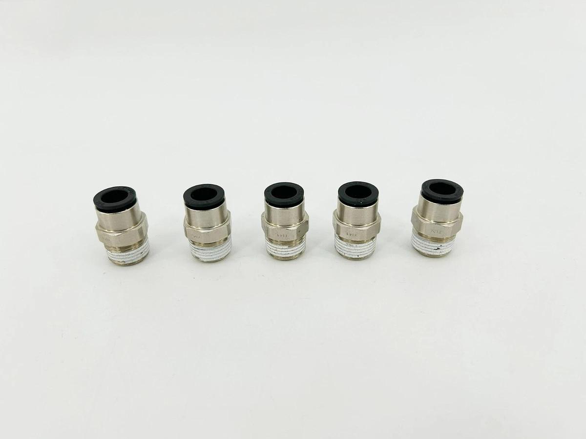 Lot of 5 New Lawson 86754 Male Connectors, 3/8" x 3/8", 290PSI