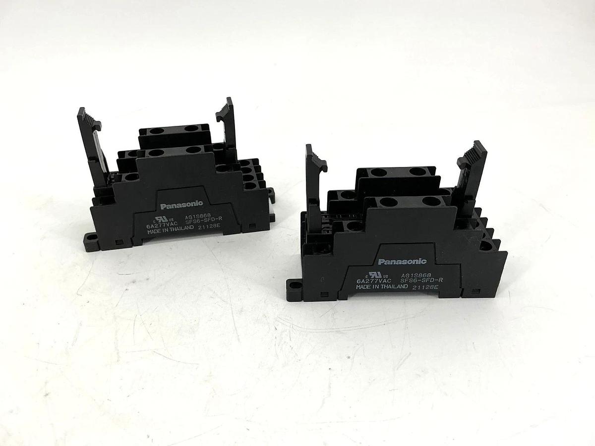 Lot of 2 New Panasonic SFS6-SFD-R Relay Socket DIN Rail 14-Position AG1S868