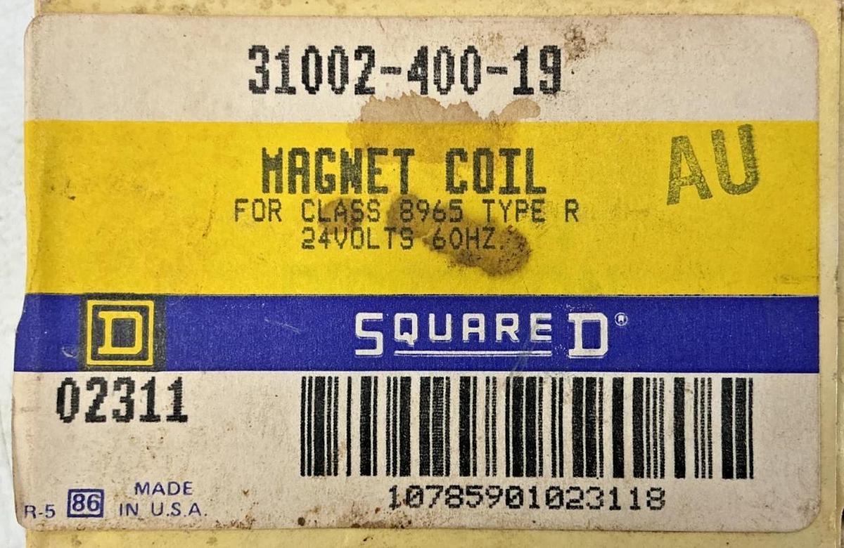 New Square D 31002-400-19 Magnet Coil for Class 8965 Type R 24V 60HZ 3100240019