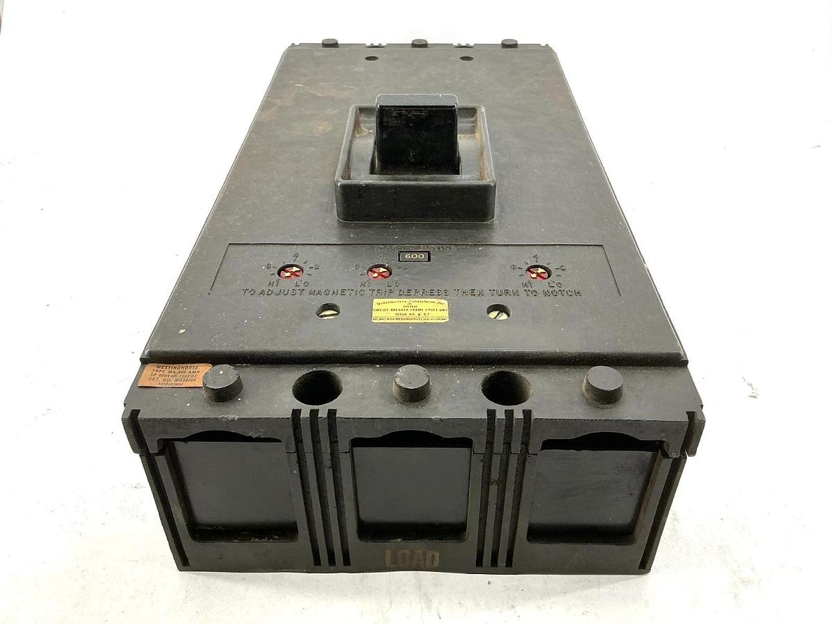 Used Westinghouse MA3800F AB Di-Ion Circuit Breaker 3-Pole 800A 600V