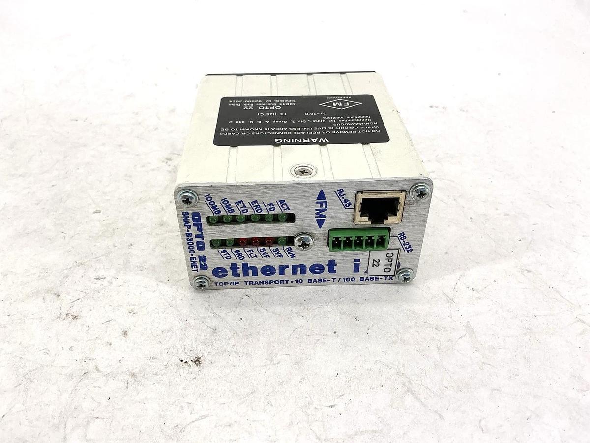 Used OPTO 22 SNAP-B3000-ENET Programmable Controller Ethernet I/O Module
