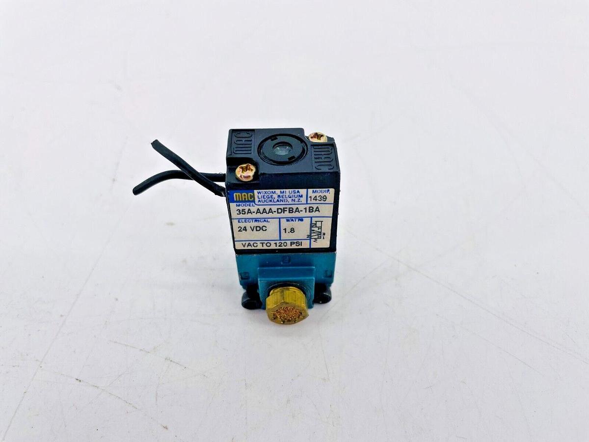 Used Mac Valves 35A-AAA-DFBA-1BA Solenoid Valve 24VDC 1.8W