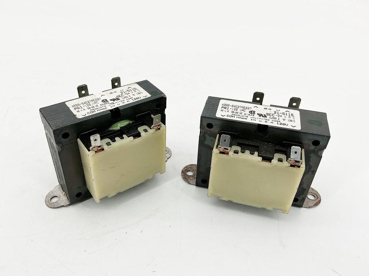 Used Lot of 2 Products Unlimited 4000-84E07AE687 Transformer 120V 40VA 50/60Hz 21-511
