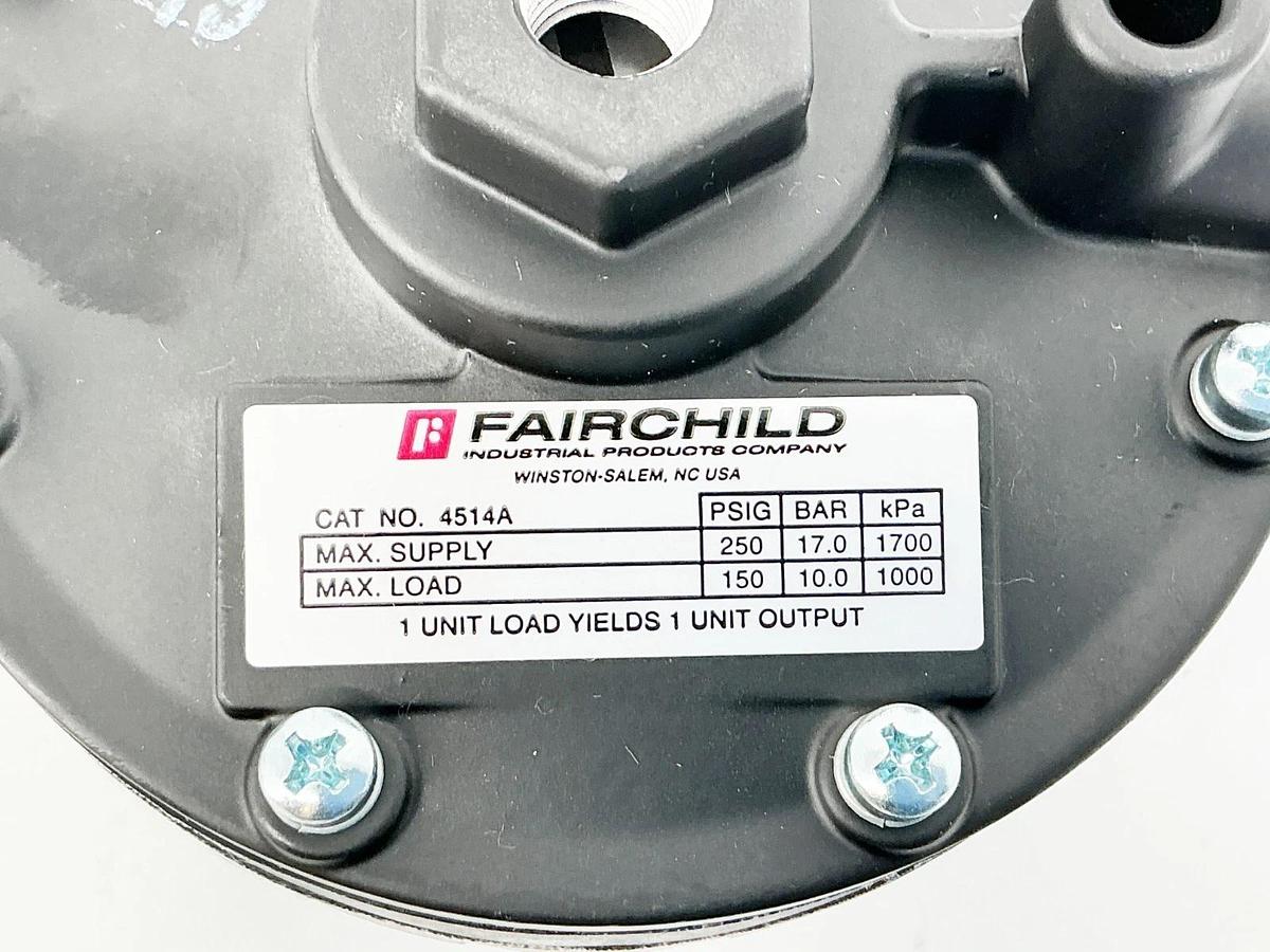 New Fairchild 4514A Volume Booster 250PSIG 17Bar 1:1 Ratio