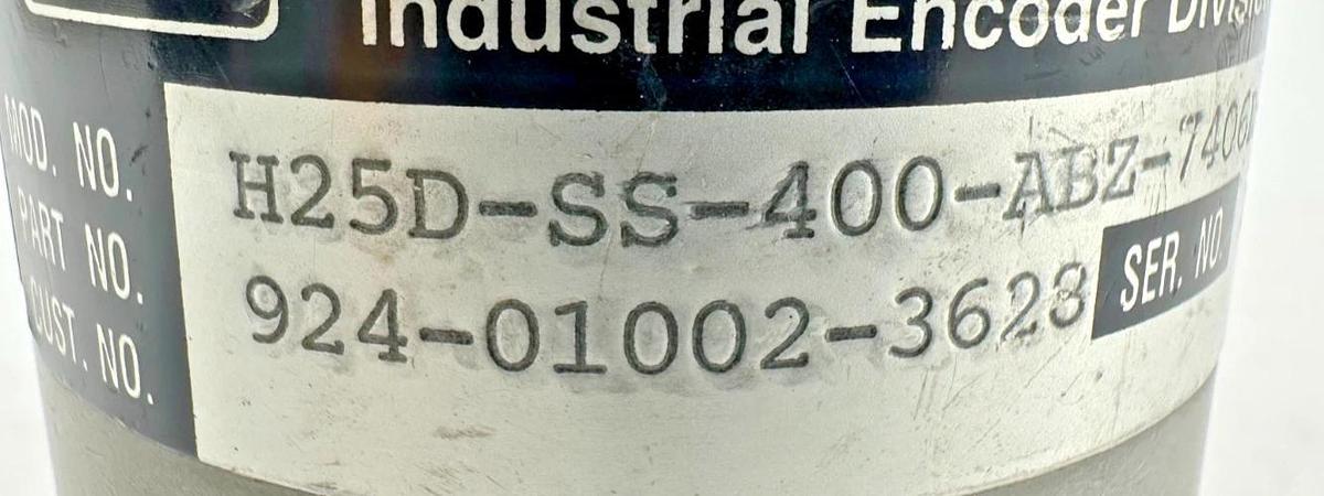 Used BEI H25D-SS-400-ABZ-7406R-LED-EM16-S Encoder 7 Pin