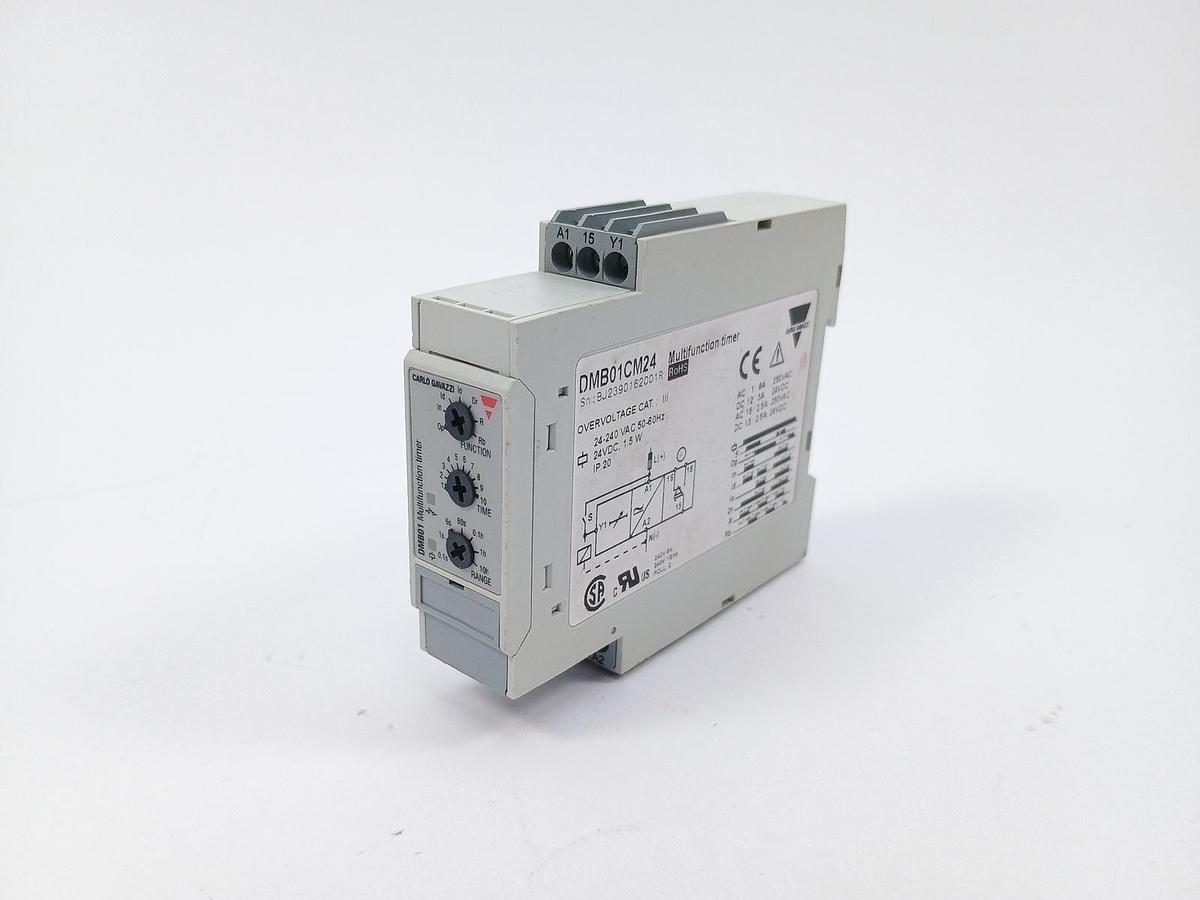New Carlo Gavazzi DMB01CM24 Multifuction Timer 24VDC 24-240VAC Rogers V4707-1