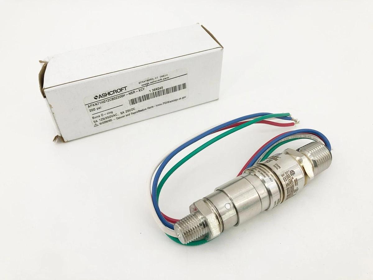 New Ashcroft APAN71H012CB02200#-NSR-XCY Pressure Switch 2000psi 125/250VAC 28VDC