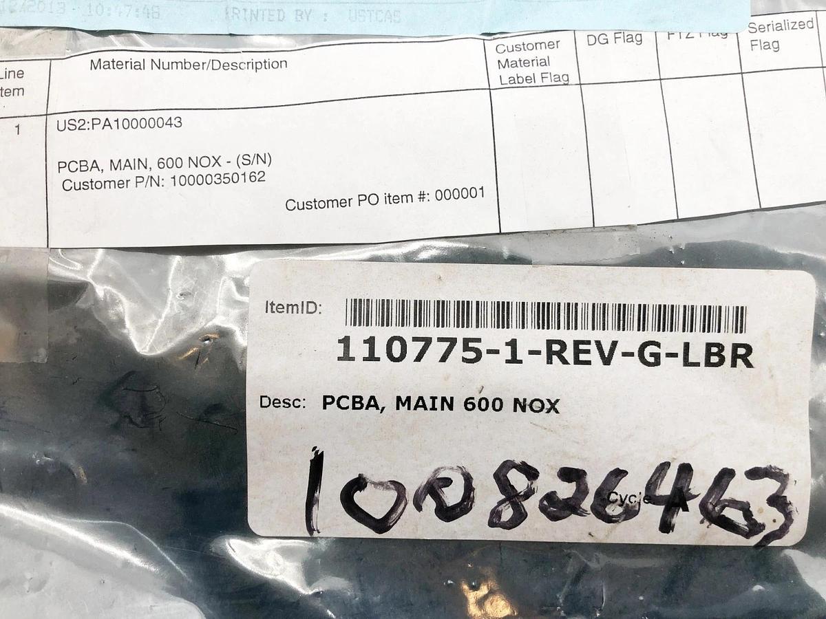 New 110775-1 Rev G Main PCB for 600 NOX CLD-600 US2:PA10000043 - No Box
