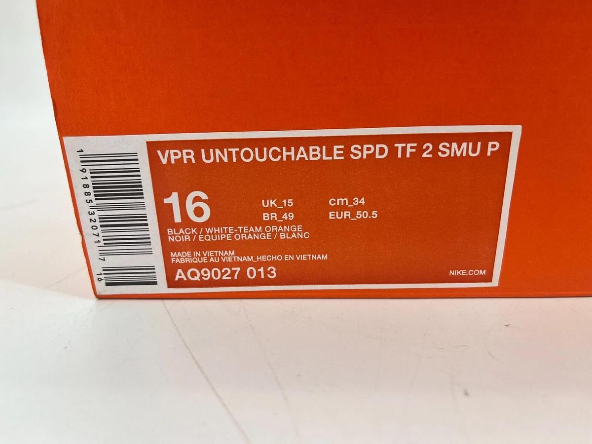 Nike VPR Untouchable SPD TF 2 SMU P Black/Orange Size 16 OSU Beavers Cleats