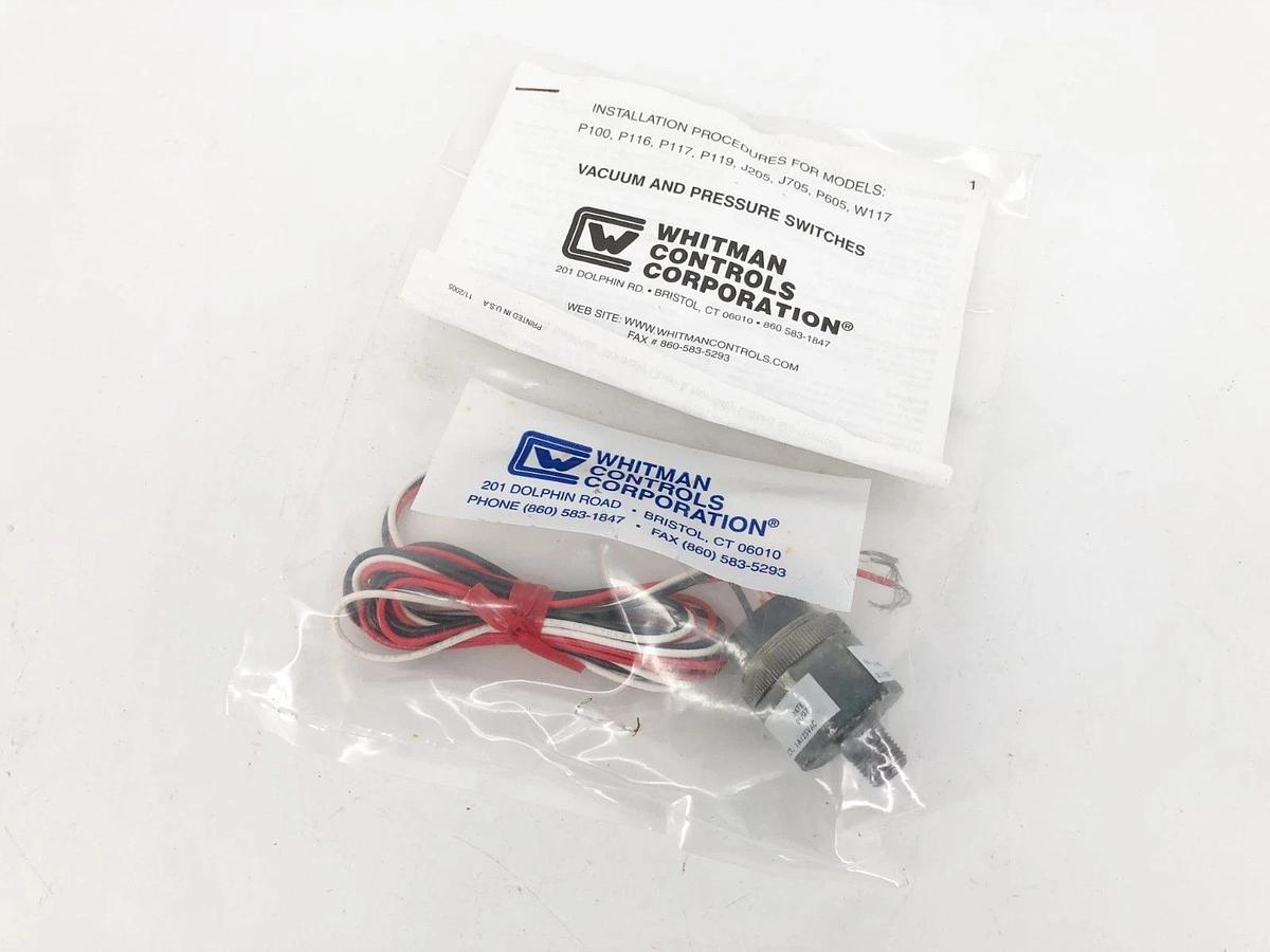 New Whitman Controls P119G-5H-F12L50 Pressure Switch 1/8" 50psi 125VAC