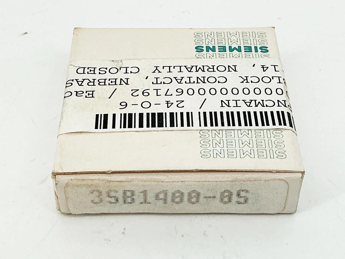 New Siemens 3SB1400-0S Contact Block 600V 1NC P30CBLO