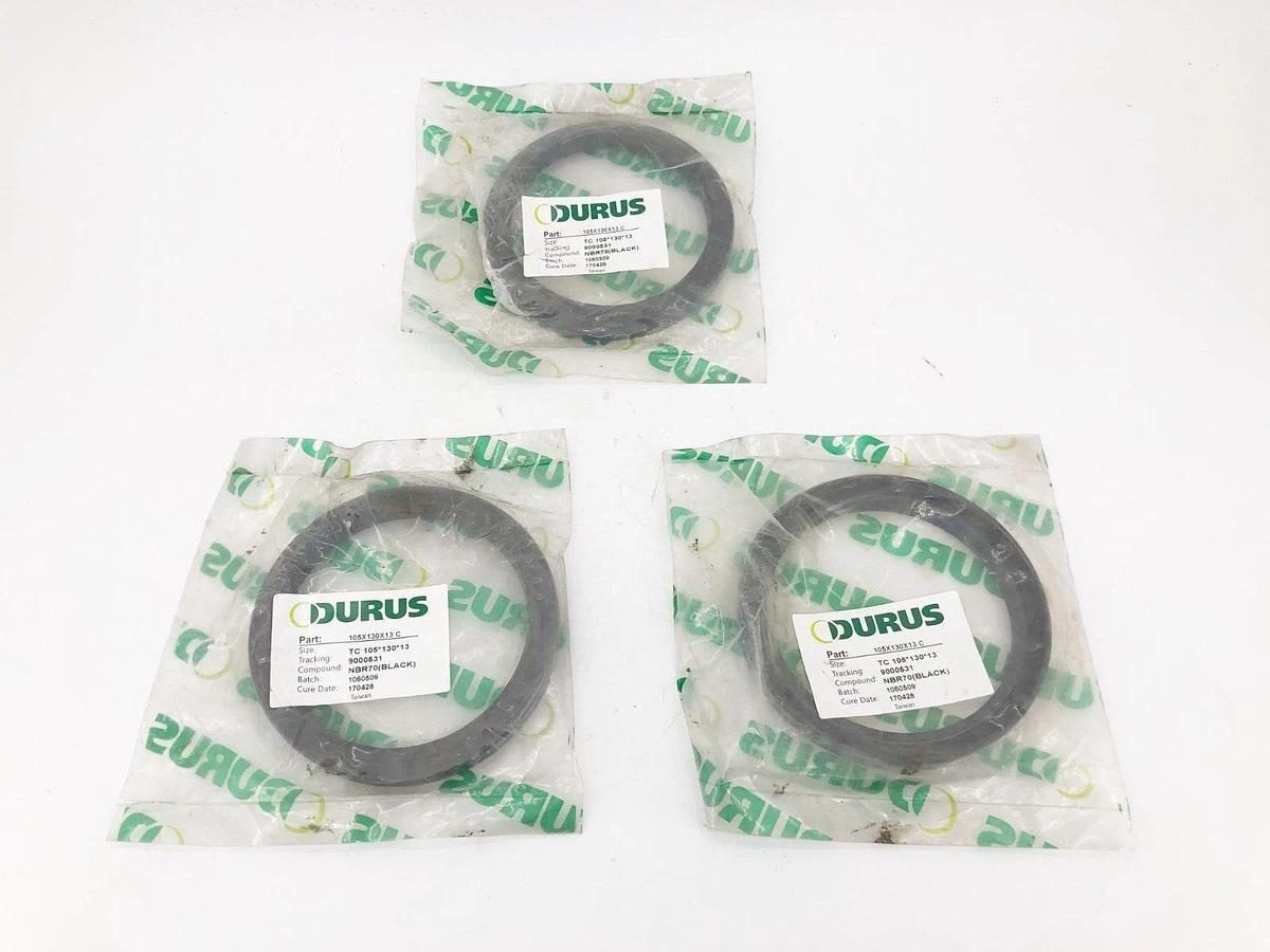 Lot of 3 New Durus 105X130X13 C Oil Seals TC 105*130*13 NBR70(BLACK)