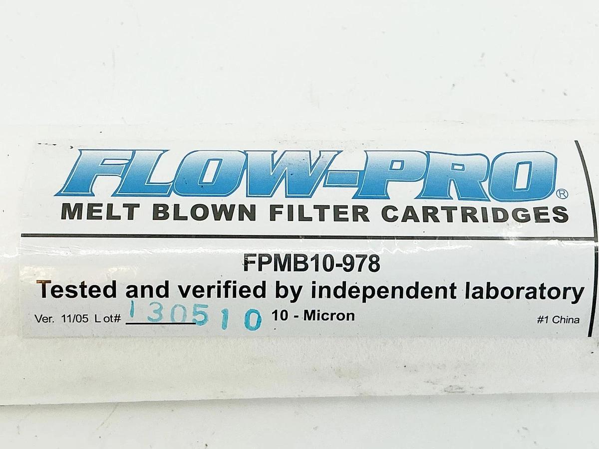 New Lot of 4 Flow-Pro PMB10-978 Melt Blown Filter Cartridges 10 Micron