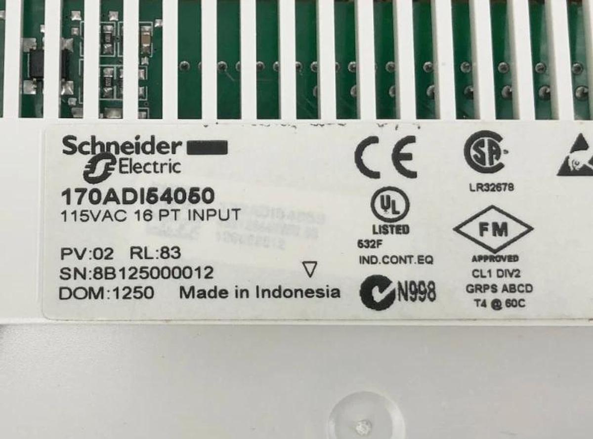 New Schneider Electric 170ADI54050 Modicon Input Module 115VAC 16 Pt. 114752