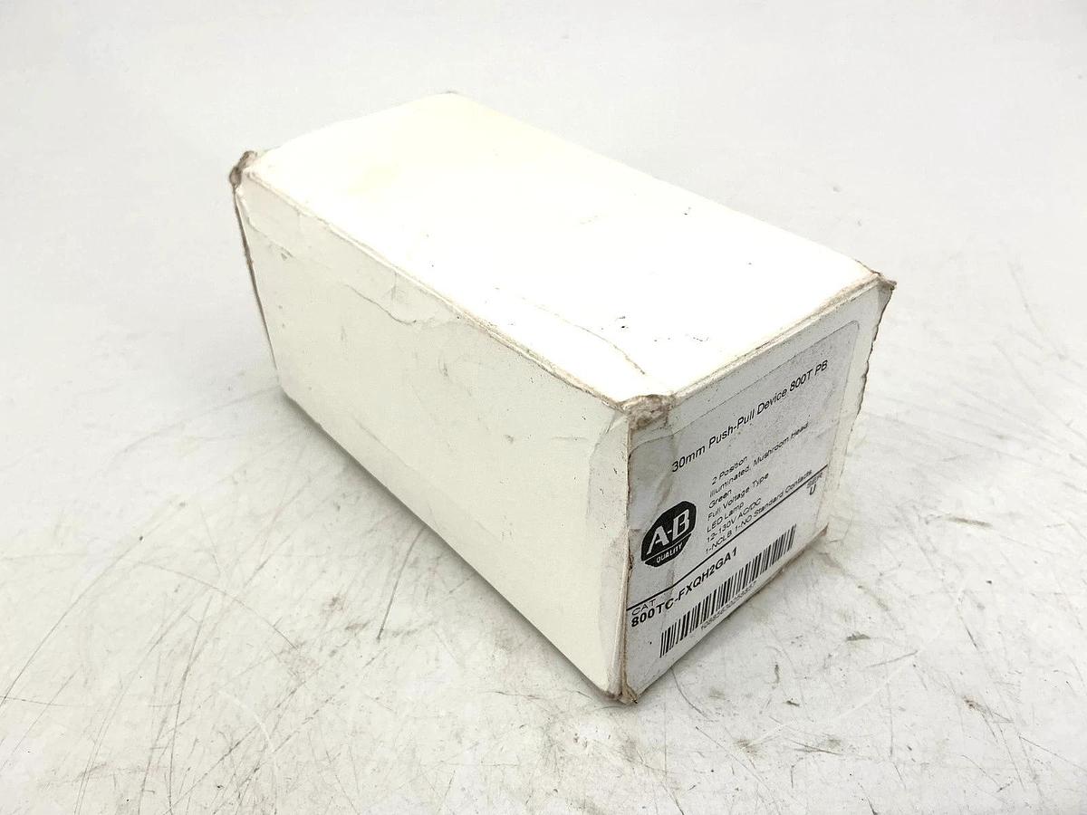 New Allen Bradley 800TC-FXQH2GA1 Ser U Push-Pull Device 2-Pos Green LED 12-130V