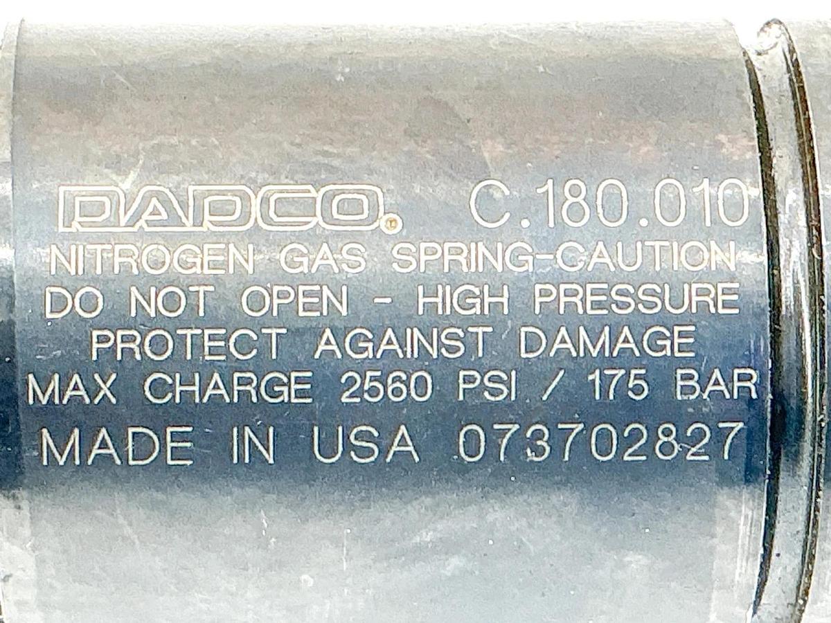 Used DADCO C.180.015 Nitrogen Gas Spring 2560PSI 175Bar .15" Stroke