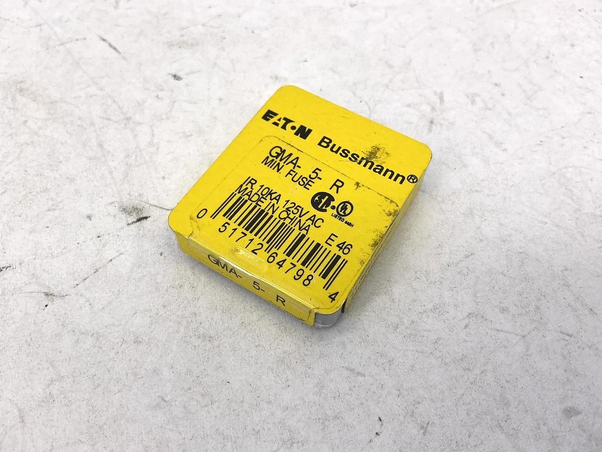 Lot of 15 New Bussmann GMA-5-R Glass Mini Fuses 5A 125V