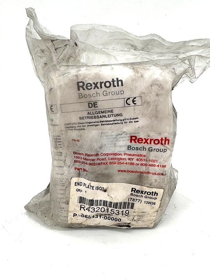 New Rexroth R432015319 1/2" NPT End Plate P-068431-00000 - factory bag