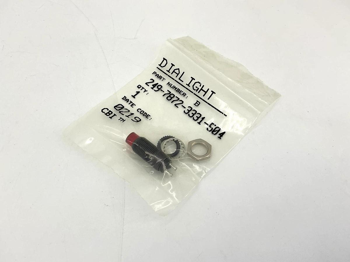 Lot of 5 Dialight 249-7872-3331-504F Panel Mount Indicators Red 2-Pin 28VDC